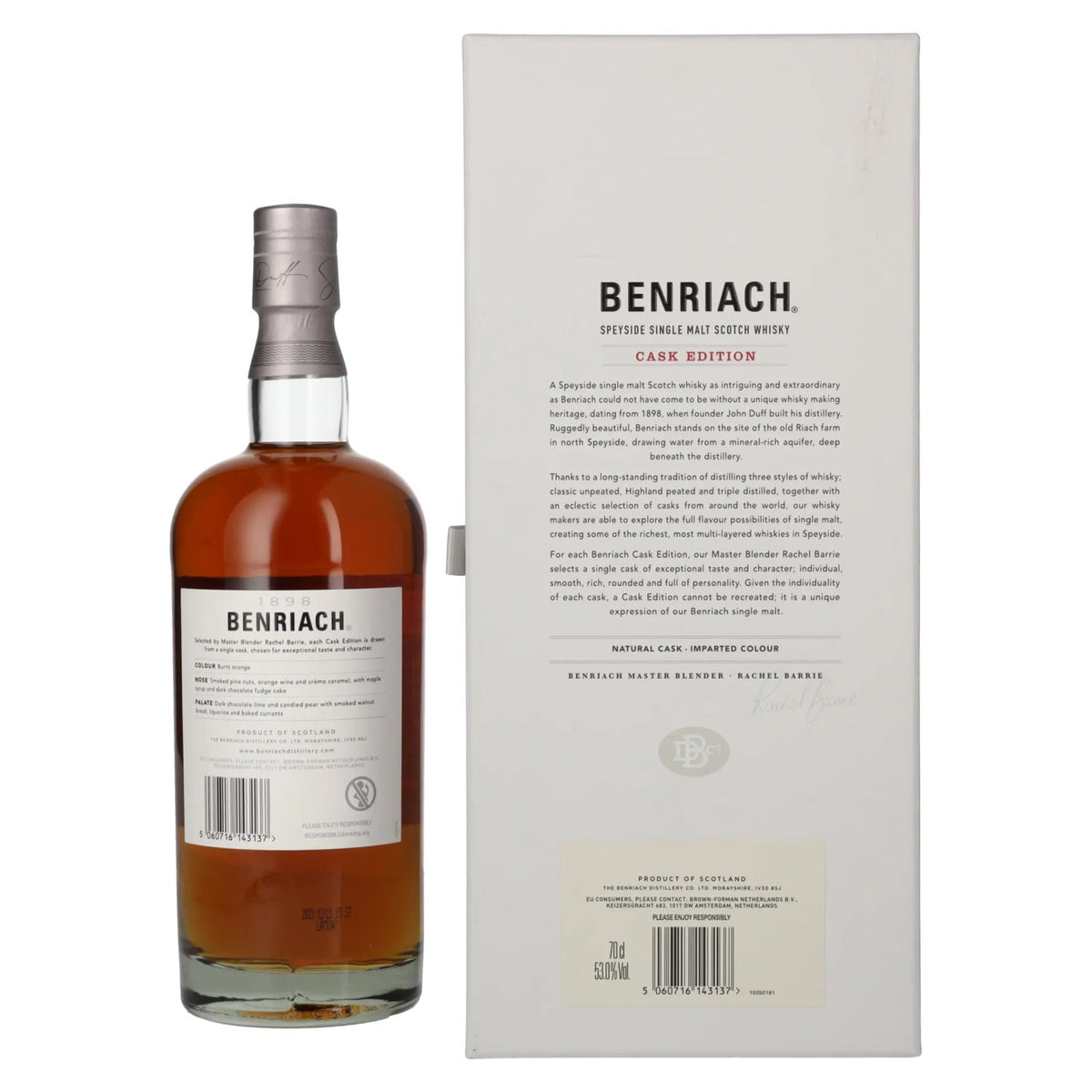 Benriach 27 Jaar Oude Rokerige CASK EDITION Oloroso Sherry Vintage 1994 53% Vol. 0,7l in geschenkverpakking