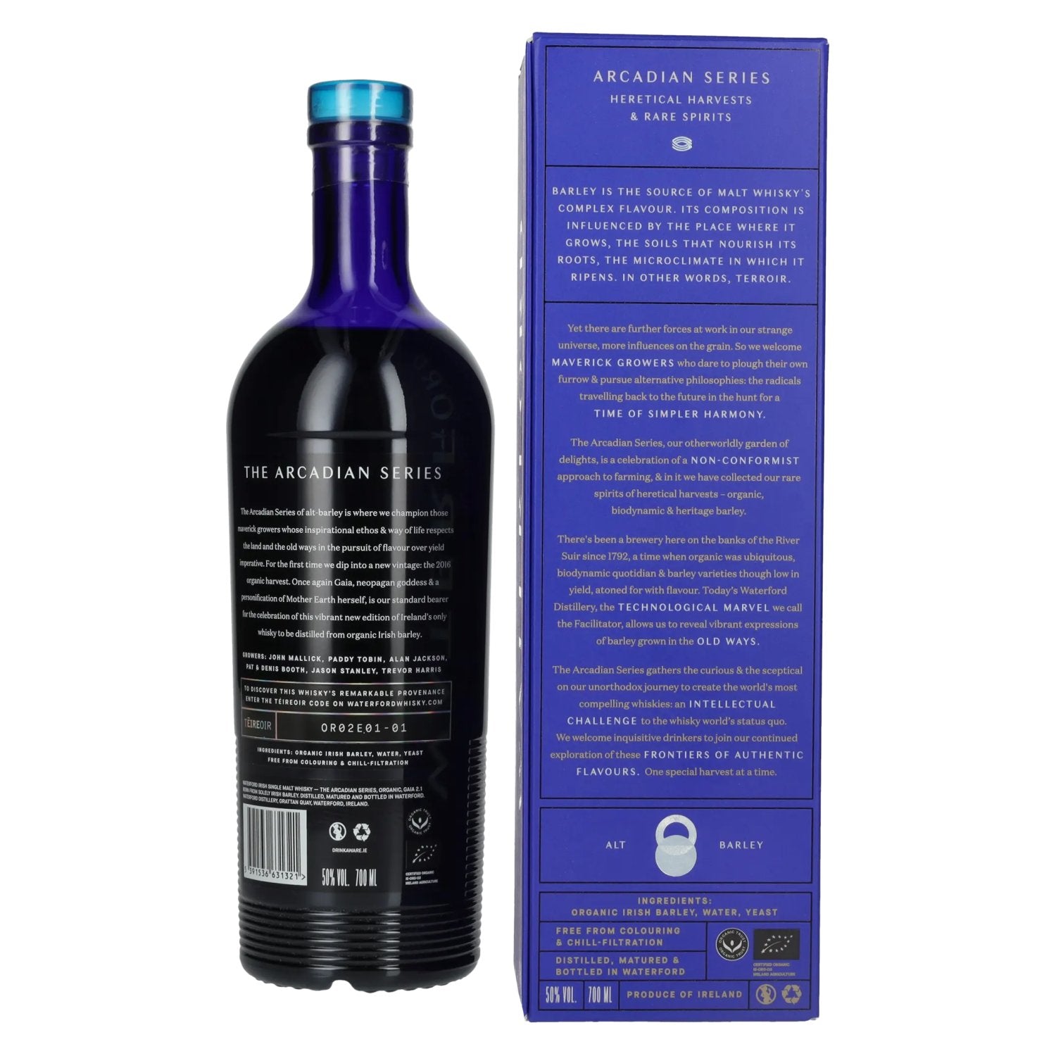 Waterford ORGANIC Irish Single Malt Whisky GAIA 2.1 50% Vol. 0,7l in gift box