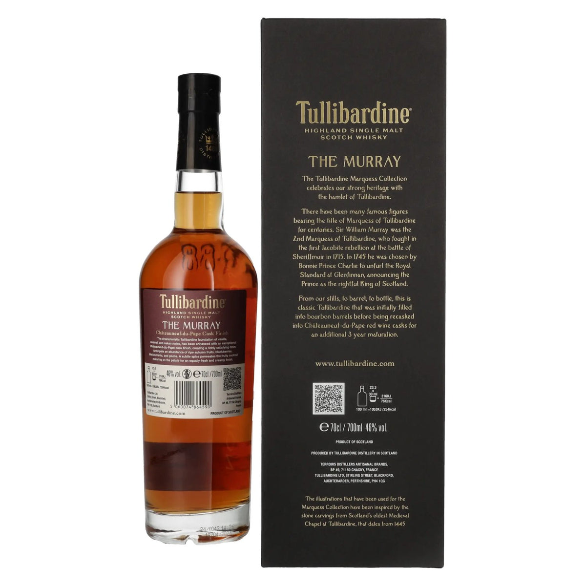 Tullibardine THE MURRAY The Marquess Collection Châteauneuf-du-Pape Finish 2008 46% Vol. 0,7l in Geschenkbox