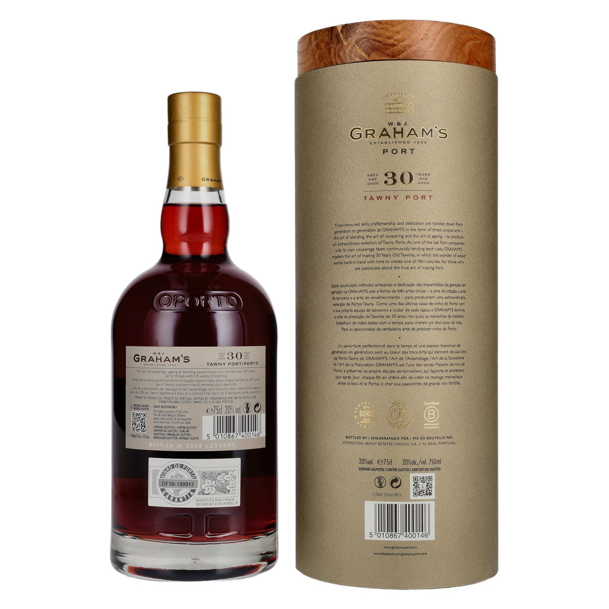 W. &amp; J. Graham's Tawny Port 30 Years Old 20% vol. 0,75 l in geschenkverpakking