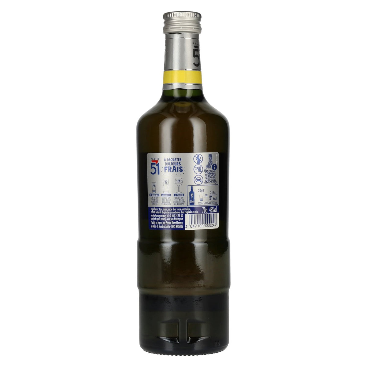 Pastis 51 Pastis de Marseille 45 % vol. 0,7 l