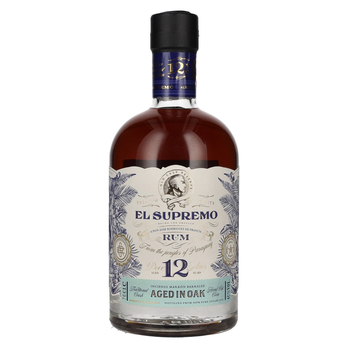 El Supremo 12 Year Old OAK CASK Rum 40% vol. 0.7 l