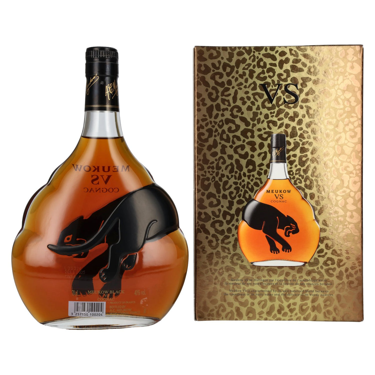 Meukow Cognac 40 % vol., 0,7 l, dans un coffret cadeau