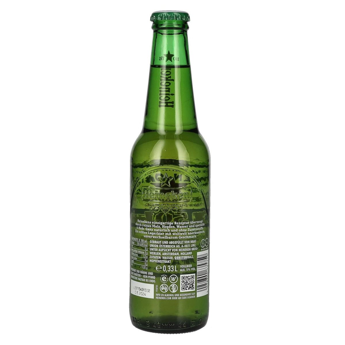 Heineken Lager 5 % vol., 0,33 l