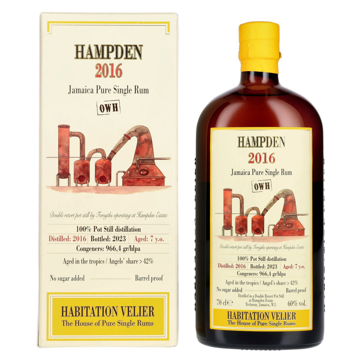 Habitation Velier HAMPDEN OWH Jamaica Pure Single Rum 2016 60% Vol. 0,7l in Geschenkbox
