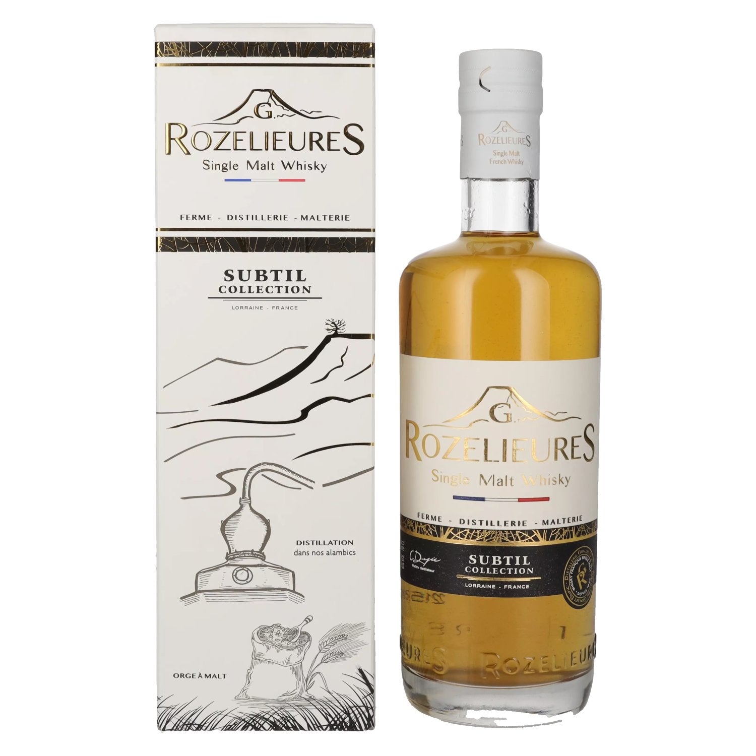 G. Rozelieures SUBTIL COLLECTION Whisky single malt 40 % vol., 0,7 l, dans un coffret cadeau