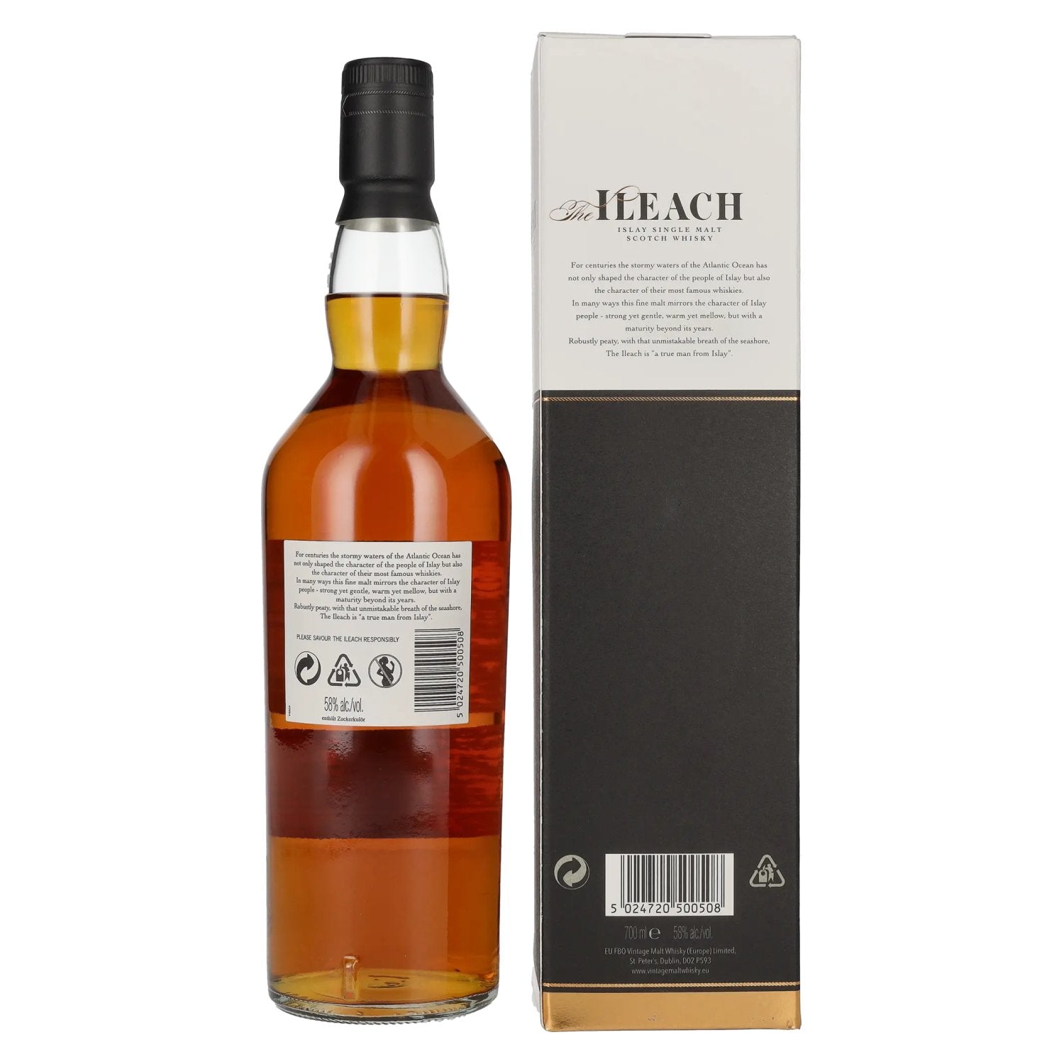 Ileach PEATED ISLAY Single Malt CASK STRENGTH 58% Vol. 0,7l in Geschenkbox
