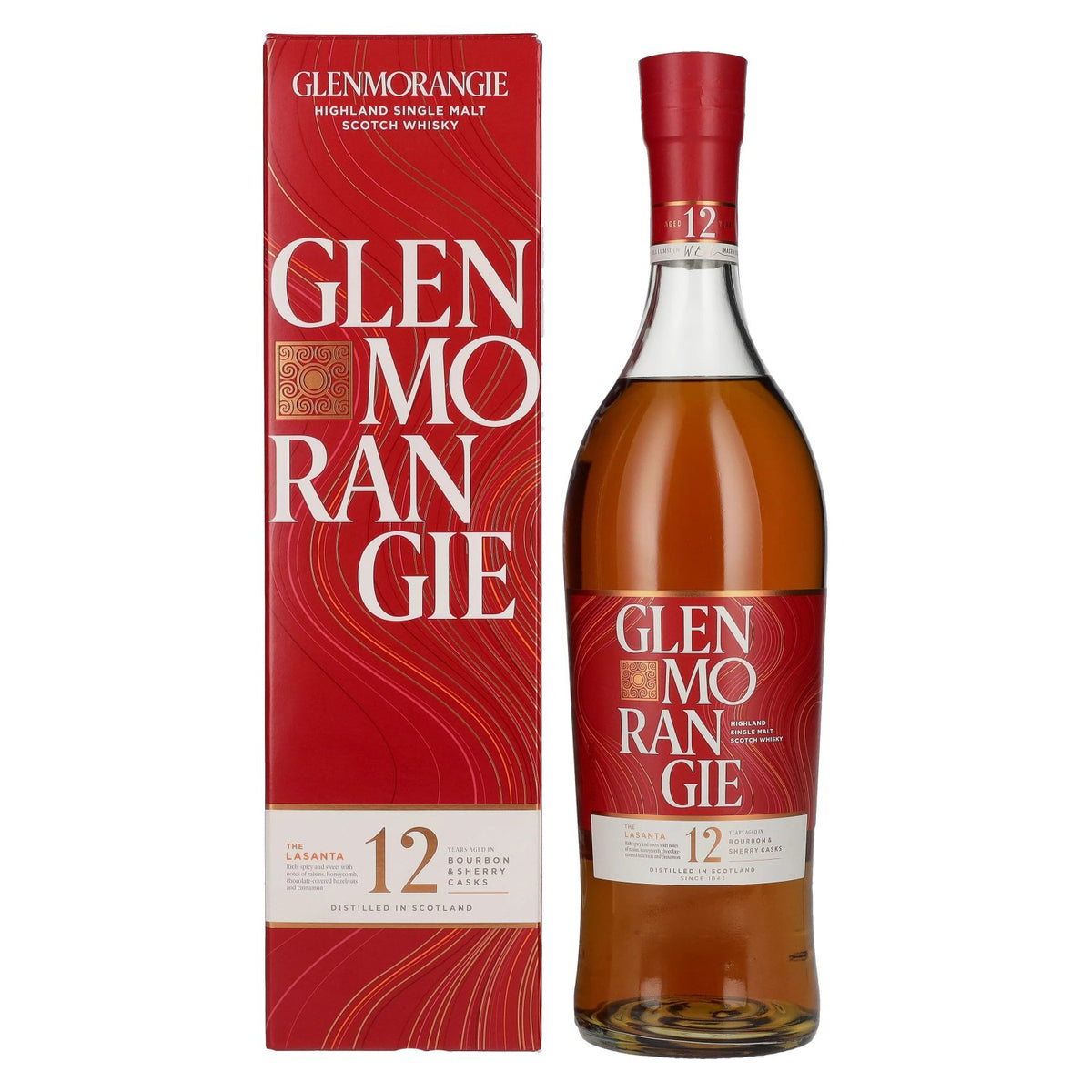 Glenmorangie THE LASANTA 12 ans d'âge, single malt des Highlands, 43 % vol., 0,7 l, dans un coffret cadeau