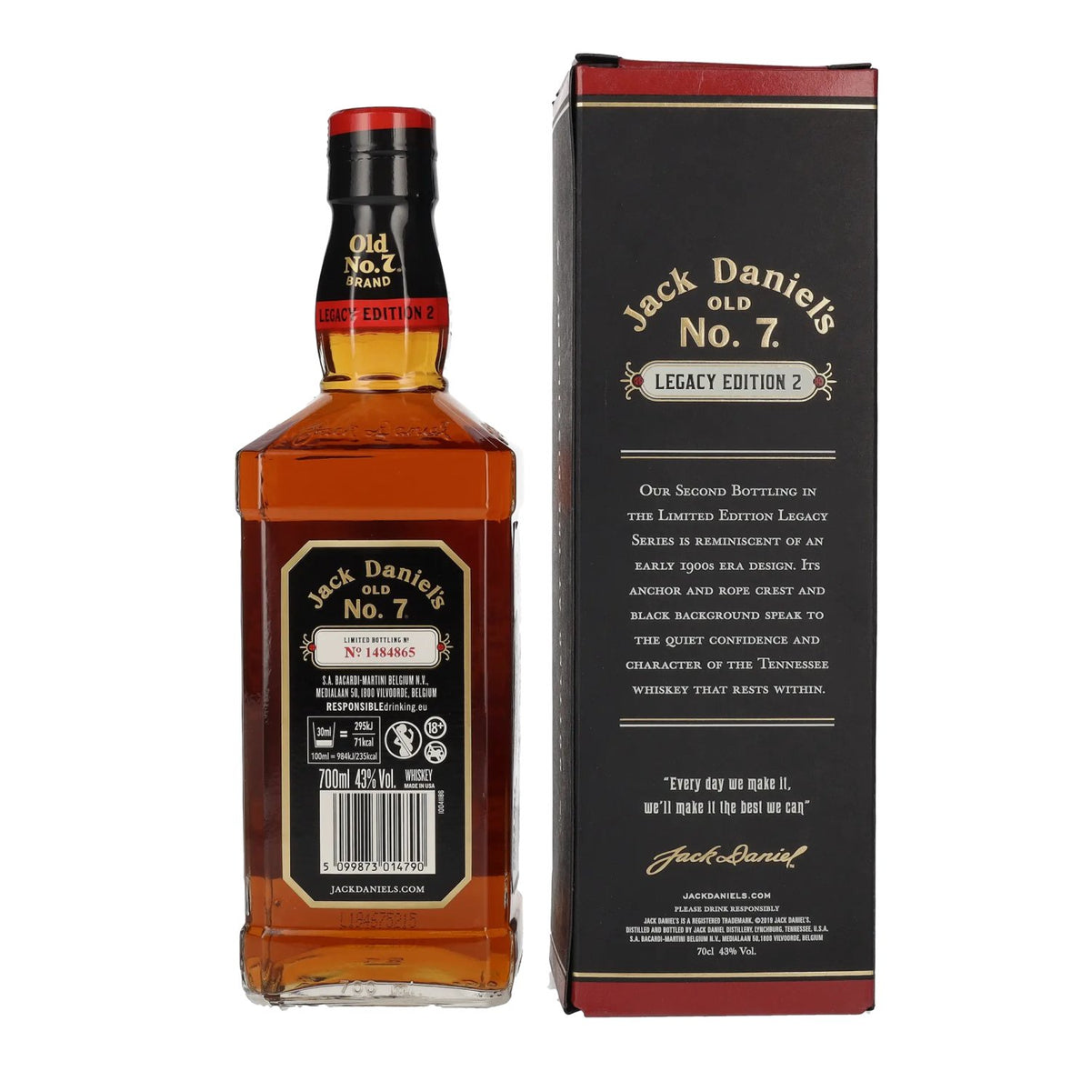 Jack Daniel's Sour Mash Tennessee Whiskey LEGACY EDITION No. 2 - BLACK DESIGN 43% Vol. 0,7l in Geschenkbox