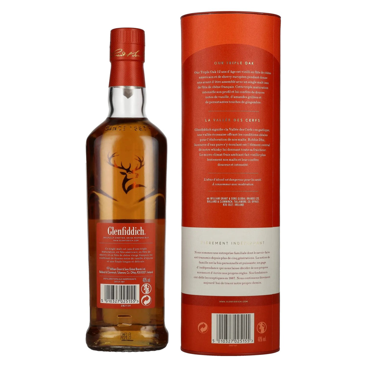 Glenfiddich 12 Year Old Triple Oak Single Malt 40% ABV 0.7l in a gift box