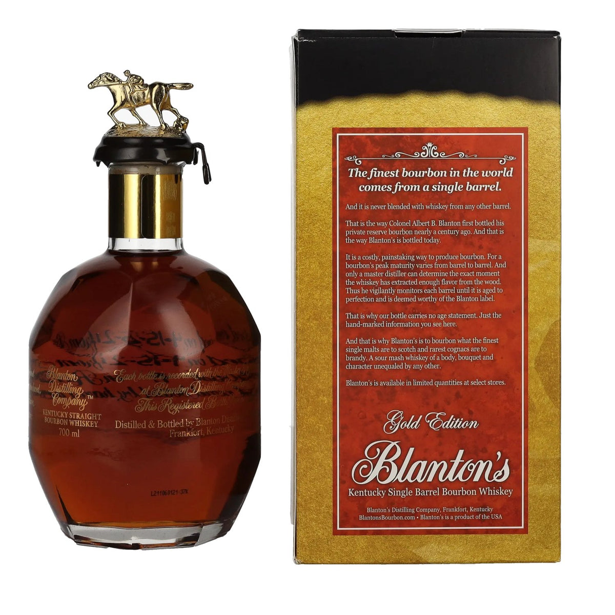 Blanton's GOLD EDITION The Original Single Barrel Bourbon Whiskey 51,5% vol. 0,7l en coffret cadeau