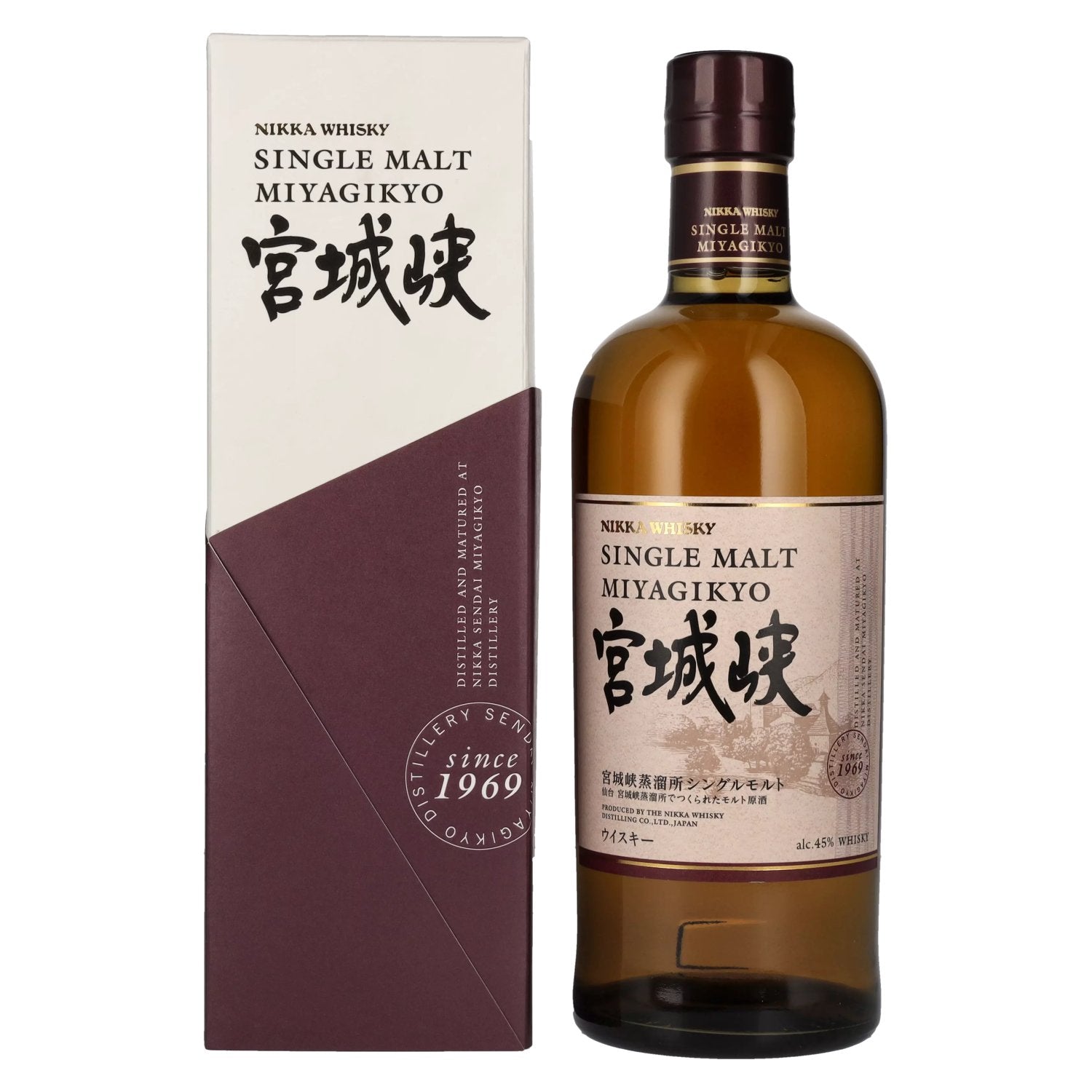Nikka Miyagikyo Single Malt Whisky 45% Vol. 0,7l in Geschenkbox