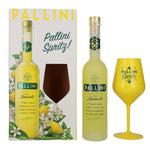 Liqueur Pallini Limoncello 26 % vol., 0,5 l, dans un coffret cadeau avec un verre