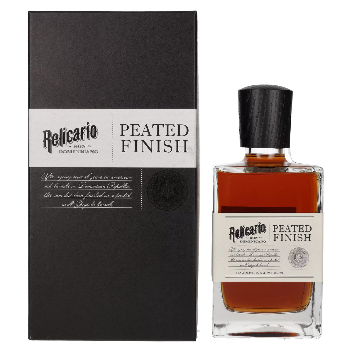 Relicario Ron Dominicano PEATED FINISH 40% vol. 0,7 l in geschenkverpakking