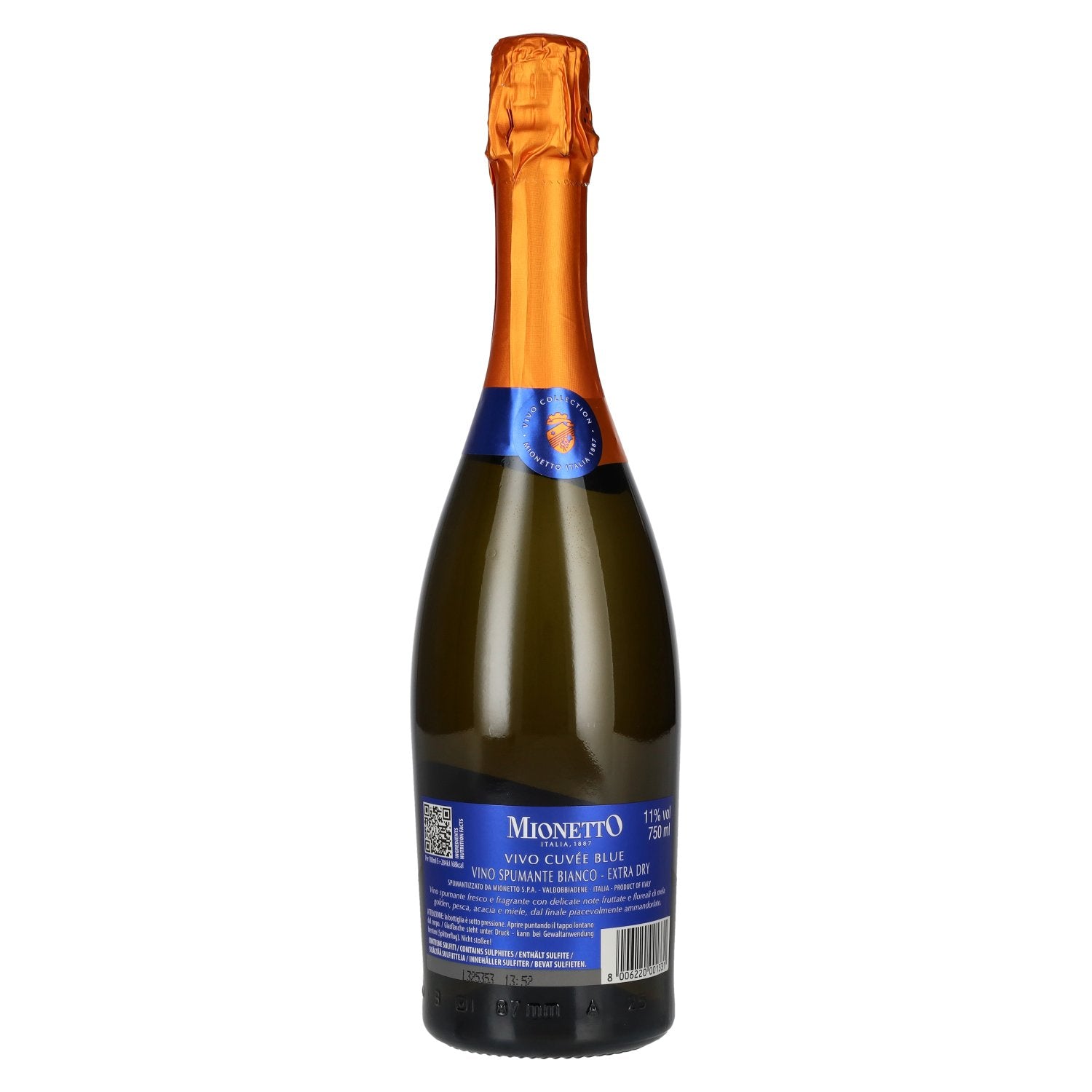 Mionetto VIVO Cuvée Blue Vino Spumante Bianco Extra Dry 11 % vol. 0,75 l