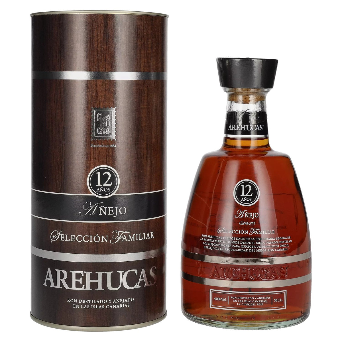 Ron Arehucas 12 Años Añejo Selección Familiar 40% Vol. 0,7l in Geschenkbox