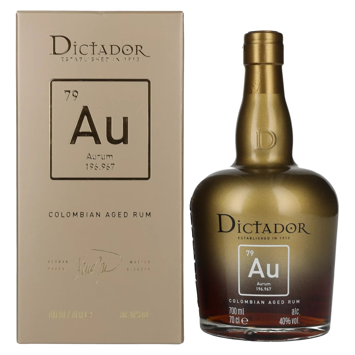 Dictador Aurum Colombian Aged Rum 40% vol. 0,7 l in geschenkverpakking