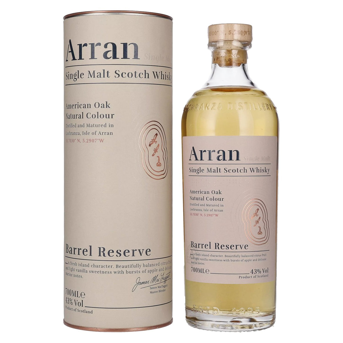 Arran Single Malt American Oak BARREL RESERVE 43% Vol. 0,7l in gift box
