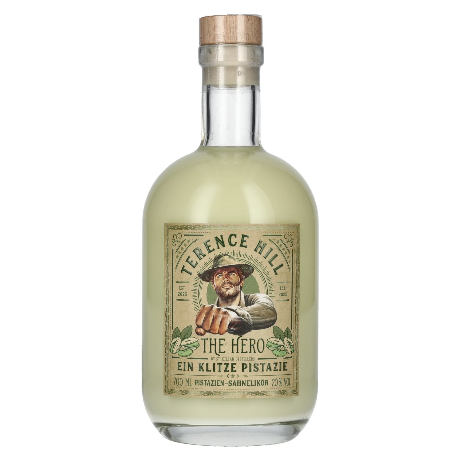 Terence Hill THE HERO UNE LICENCE DE PISTACHE Liqueur de crème 20% vol. 0,7l