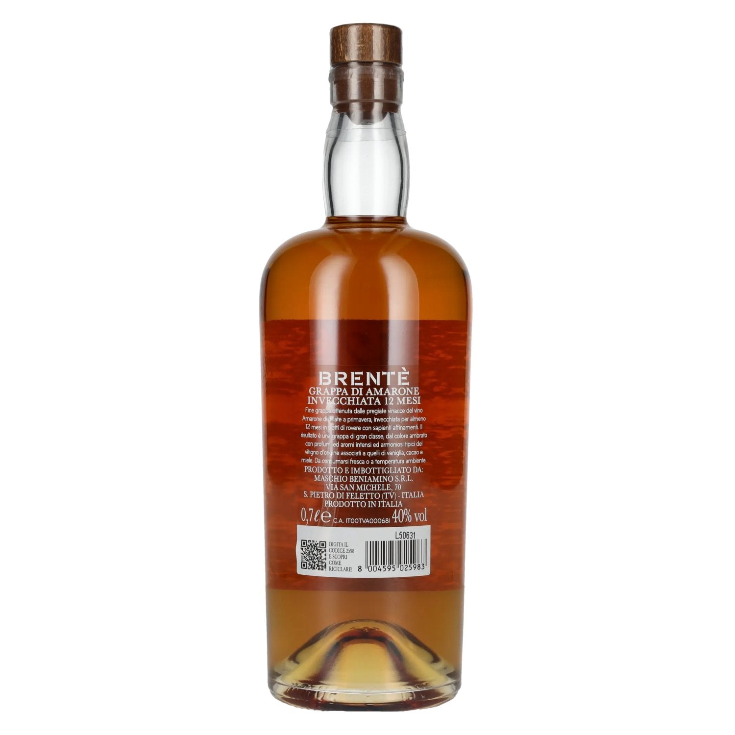 Beniamino Maschio AMARONE Invecchiata 12 Mesi Grappa 40% Vol. 0,7l