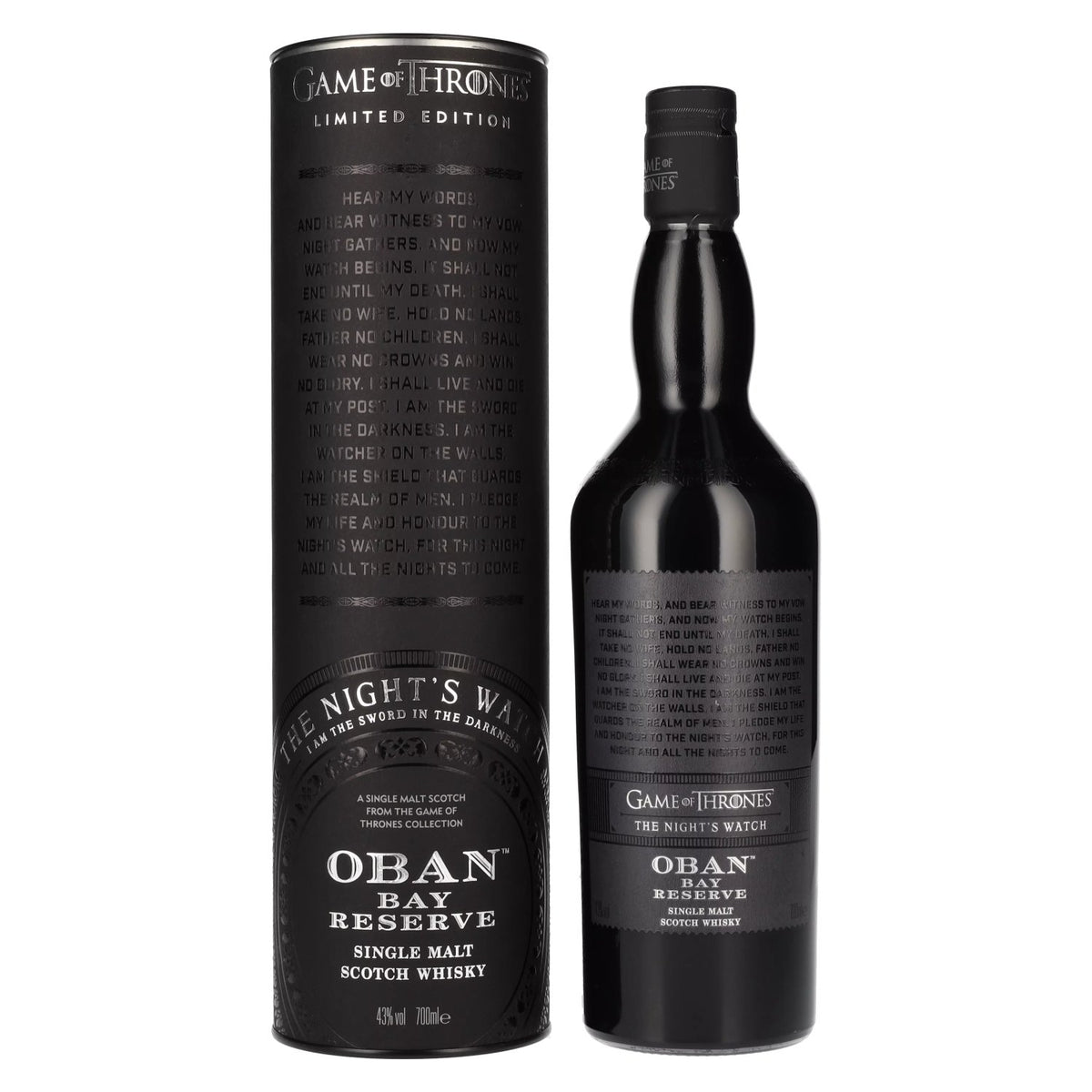 Oban Bay Reserve GAME OF THRONES The Night’s Watch 43% ABV 0.7l in a gift box