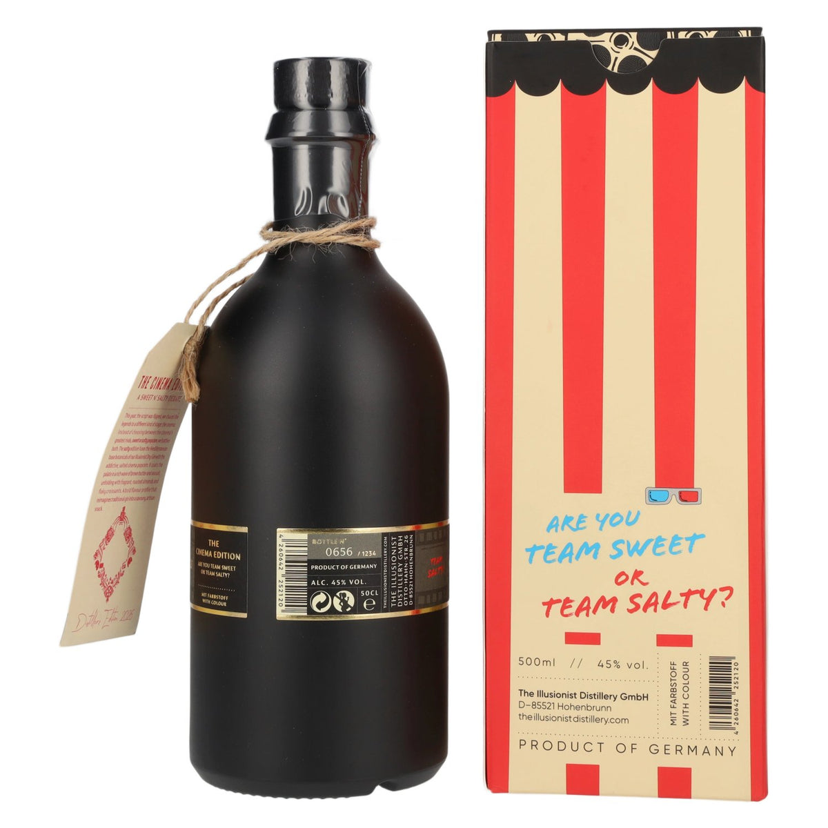The Illusionist Dry Gin Distiller's The Cinema Edition SALTY 2026 45% Vol. 0,5l in Geschenkbox mit 3D Brille