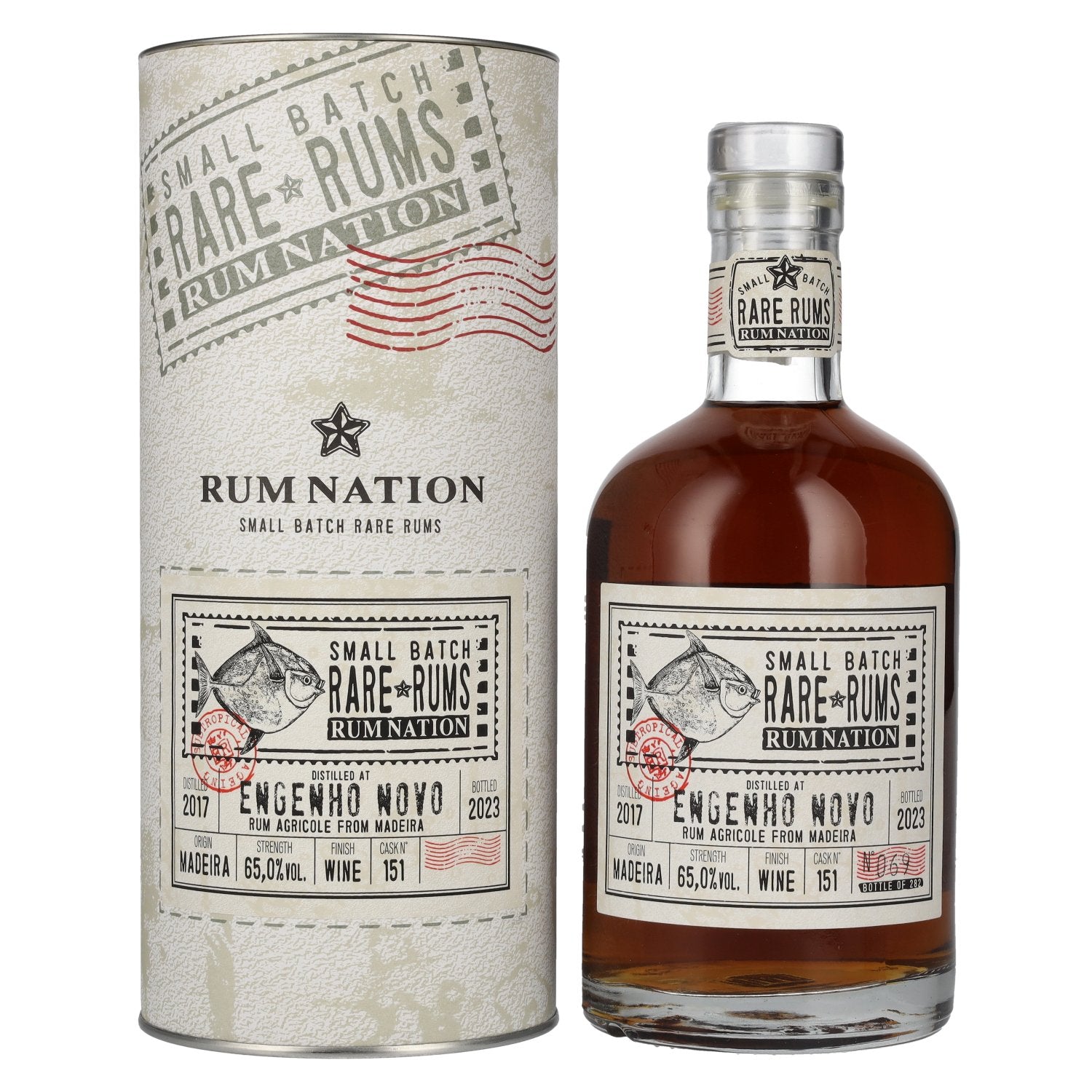 Rum Nation Zeldzame Rum ENGENHO NOVO 2017/2023 65% Vol. 0,7l in geschenkverpakking