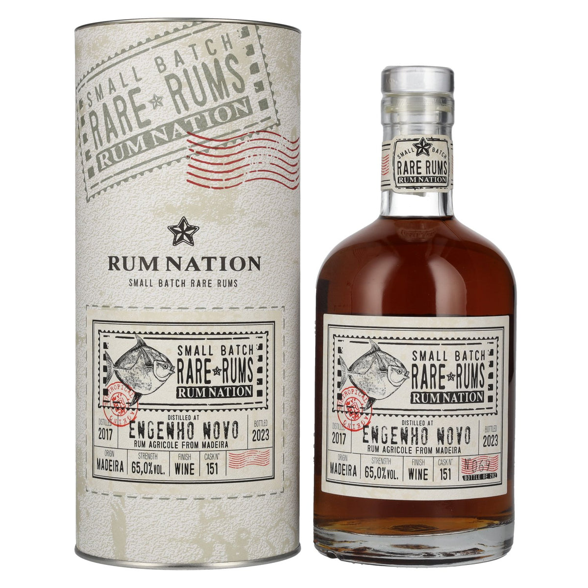 Rum Nation Rare Rum ENGENHO NOVO 2017/2023 65% vol. 0.7 l in a gift box