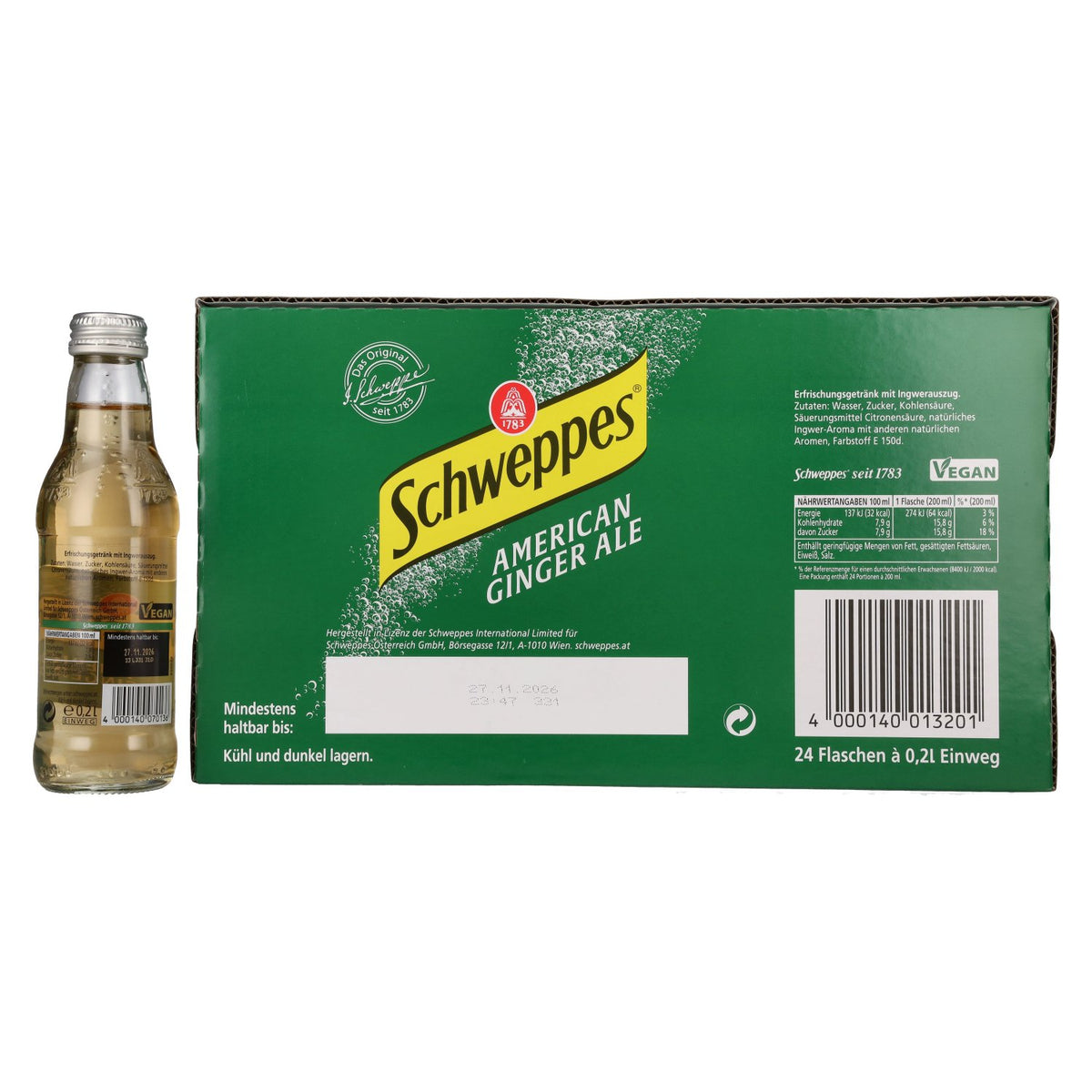 Schweppes American Ginger Ale 24 x 0,2 l