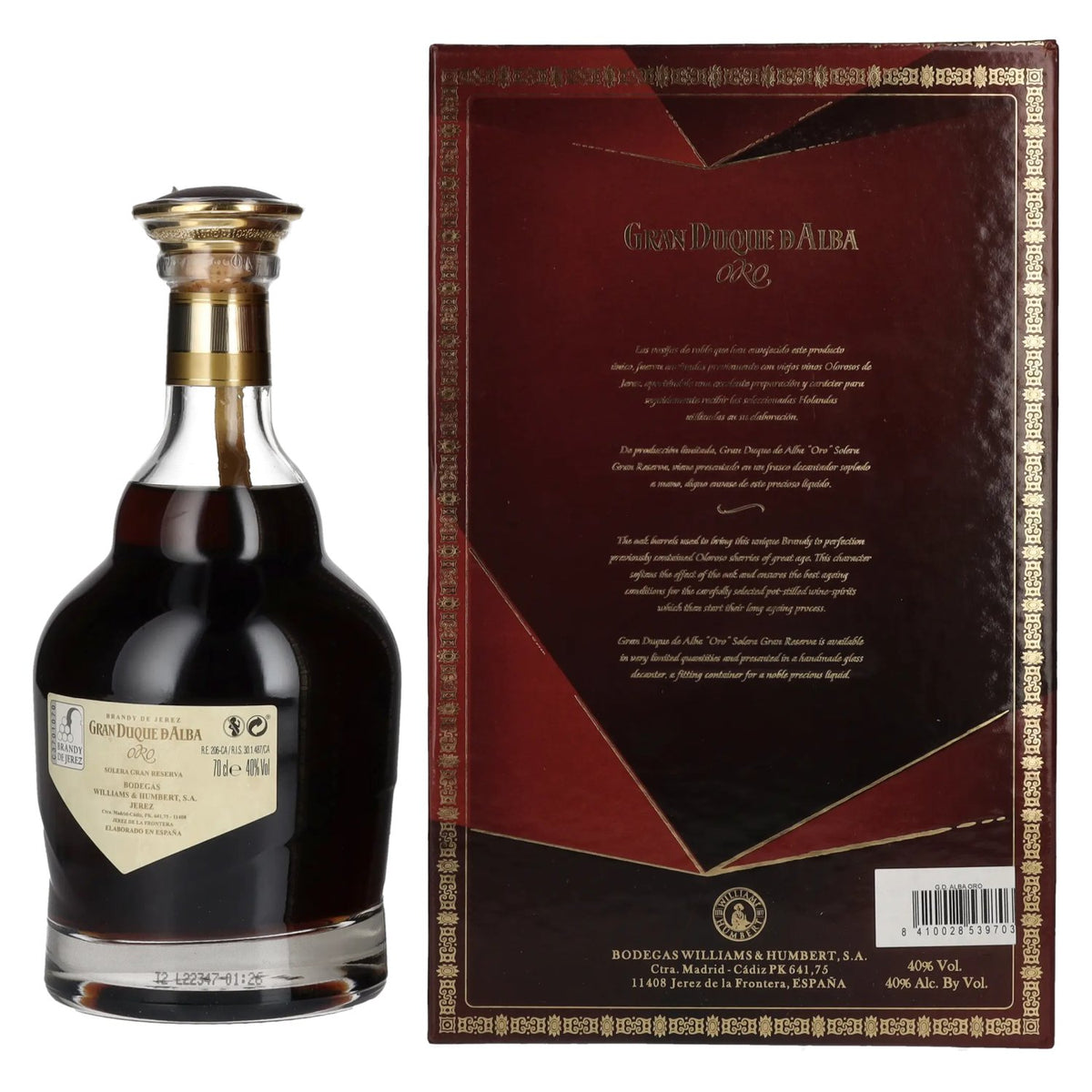 Gran Duque D'Alba ORO Solera Gran Reserva 40% vol. 0,7 l in geschenkverpakking