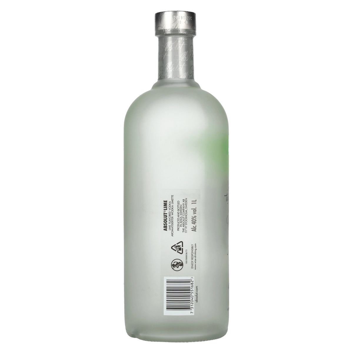 Absolut Vodka aromatisée LIME, 40 % vol., 1 l