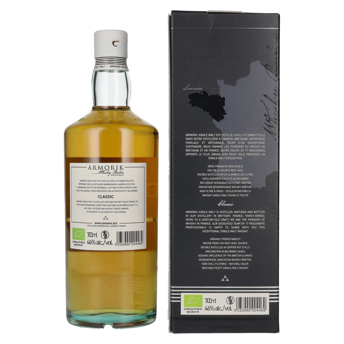 Armorik CLASSIC Whisky Breton Single Malt 46% Vol. 0,7l in geschenkverpakking