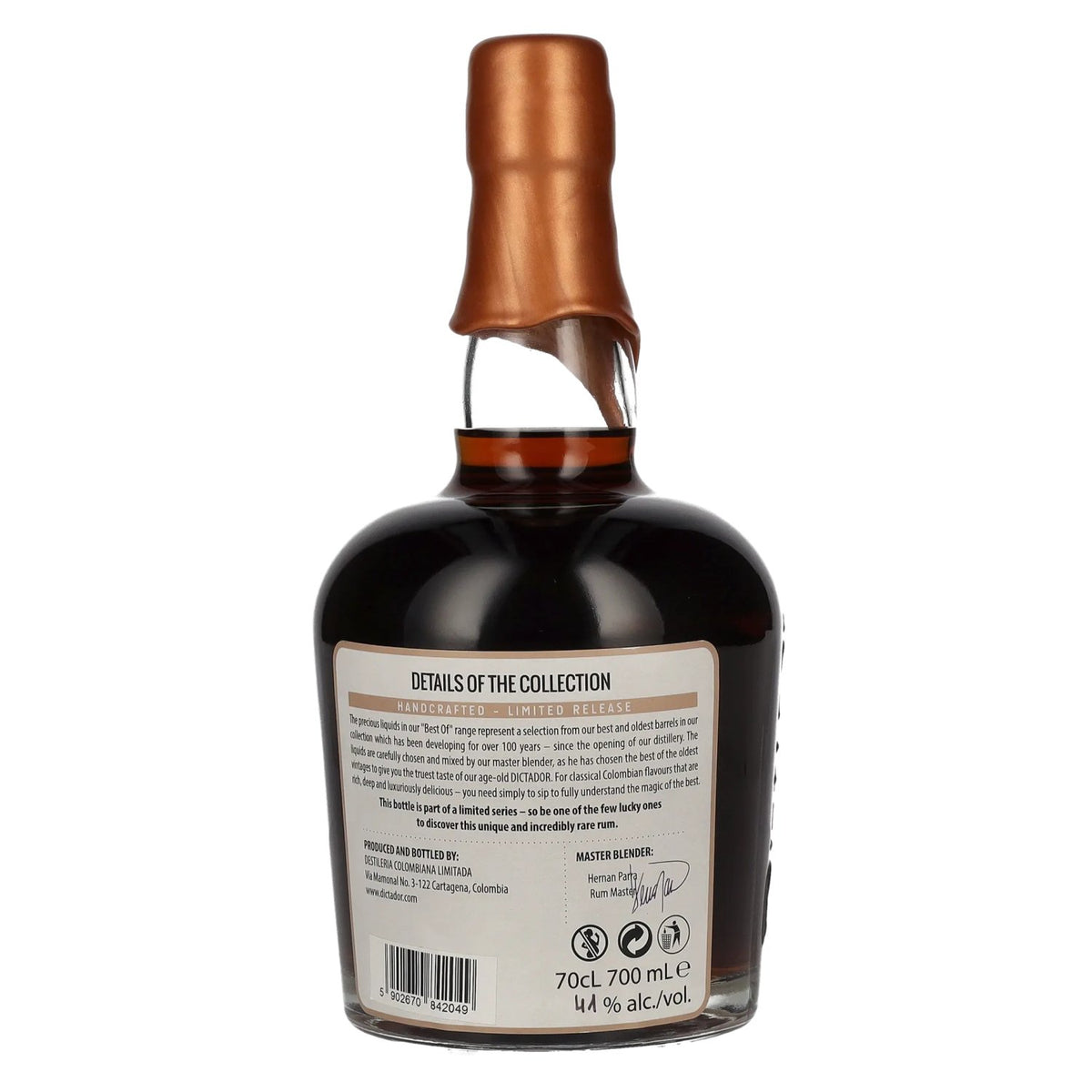 Dictador BEST OF 1980 ALTISIMO Colombiaanse rum, gelimiteerde uitgave, 41% vol., 0,7 l