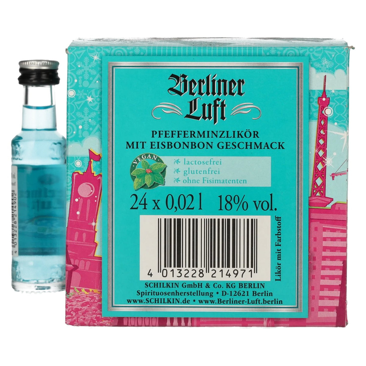 Berliner Luft EISBONBON Der Frische Pfefferminzlikör 18% Vol. 24x0,02l
