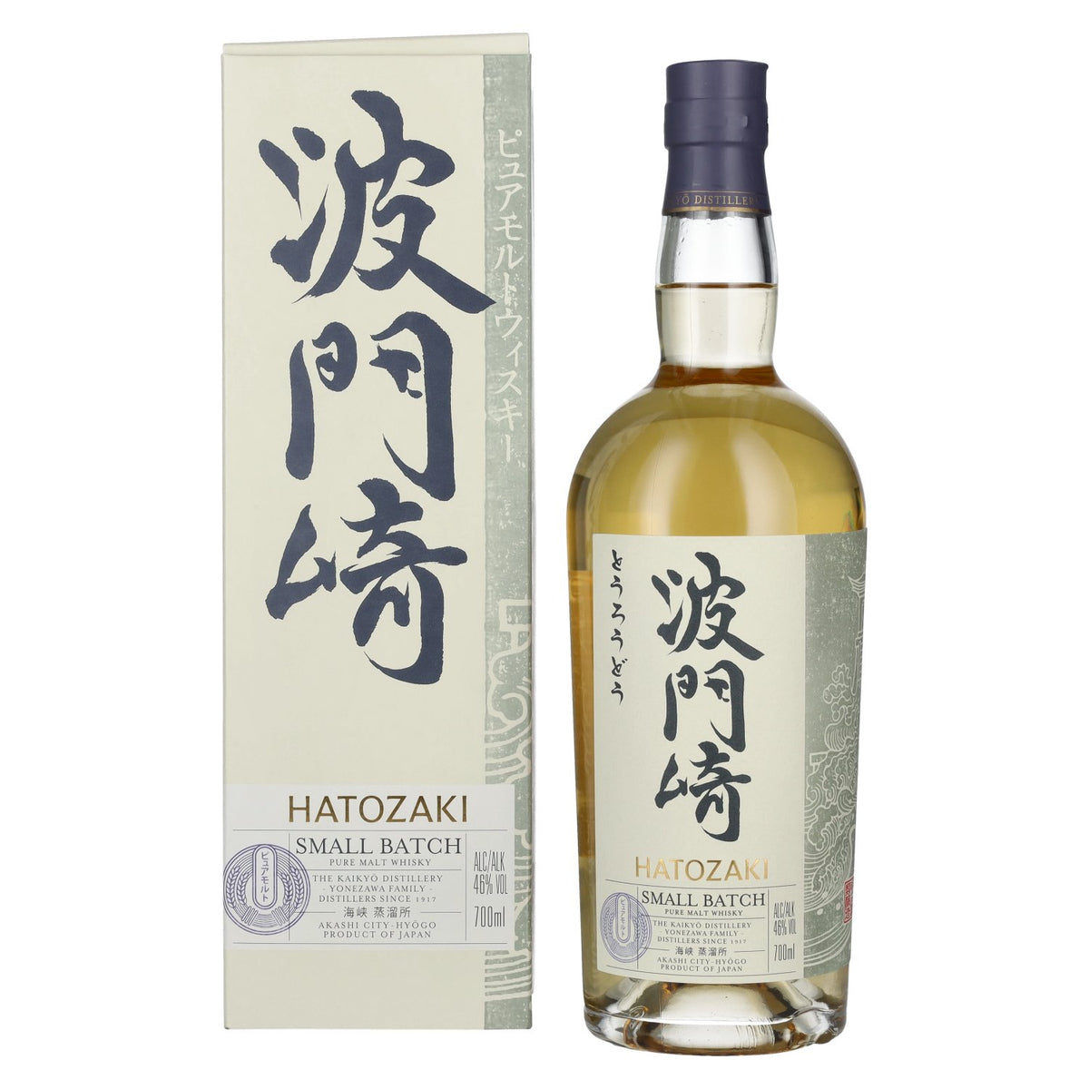 Hatozaki PURE MALT Small Batch Japanse whisky 46% vol. 0,7 l in geschenkverpakking