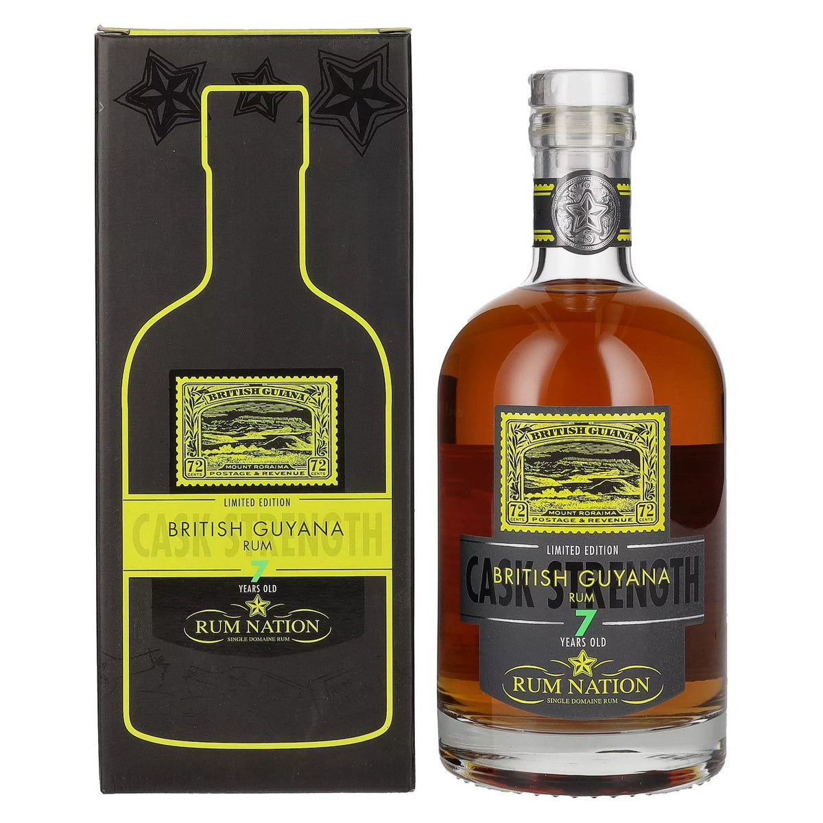 Rum Nation British Guyana 7 ans d'âge, édition limitée, 59 % vol., 0,7 l, dans un coffret cadeau