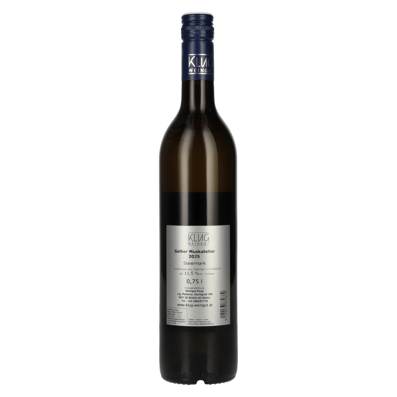 Weingut Klug Gelber Muskateller Steiermark 2025 11,5% Vol. 0,75l