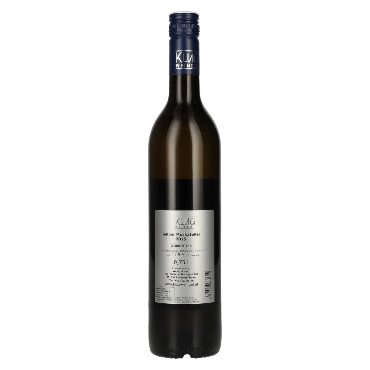Weingut Klug Gelber Muskateller Steiermark 2025 11,5% Vol. 0,75l