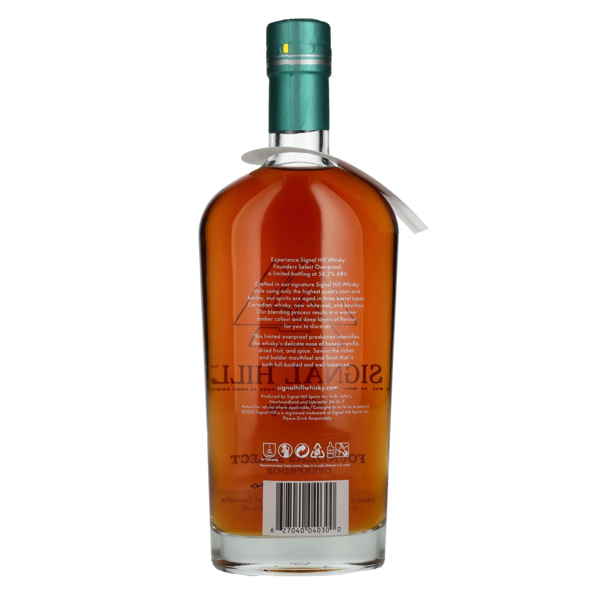 Signal Hill Founders Select Overproof Canadese whisky 56,3% vol. 0,7 l
