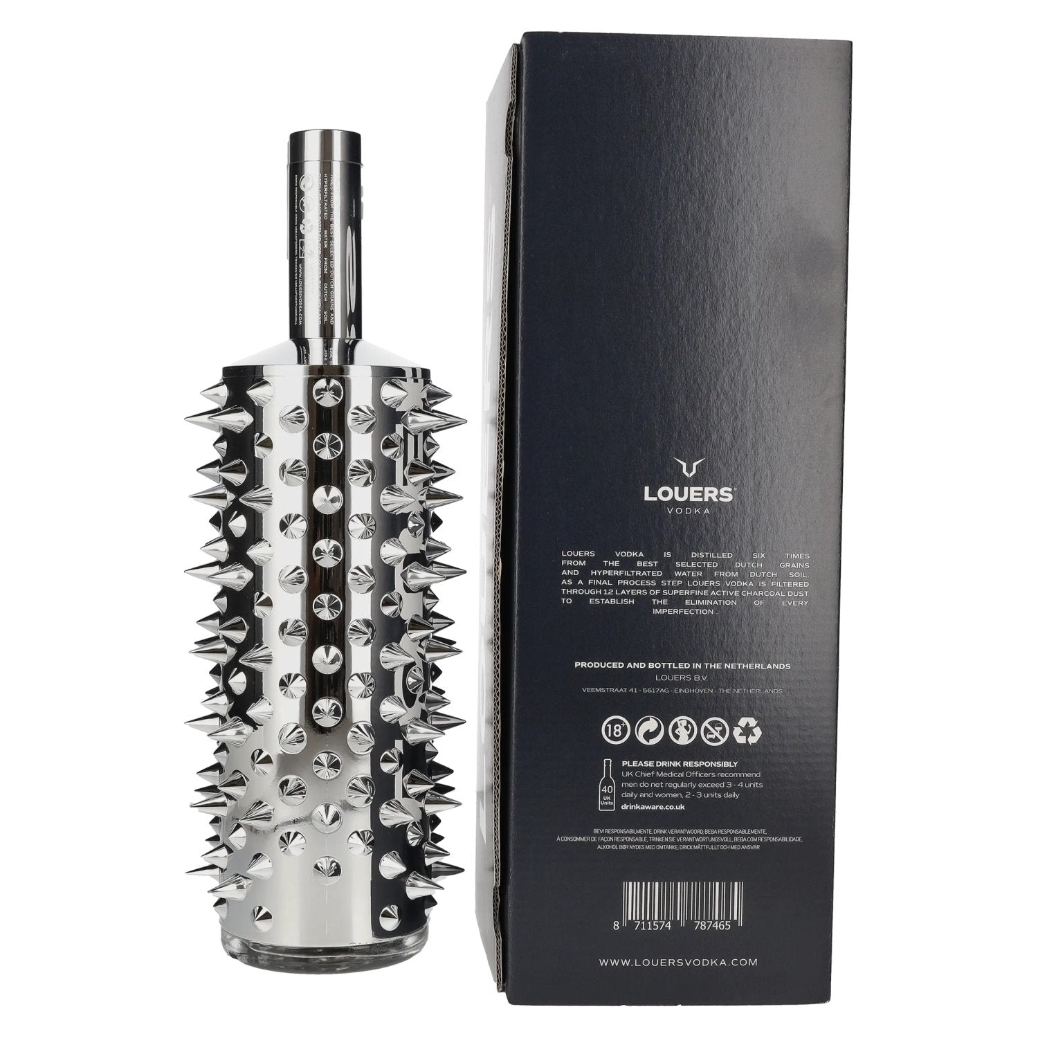 Louers Vodka 40% Vol. 1l in Geschenkbox mit LED Lichtsticker
