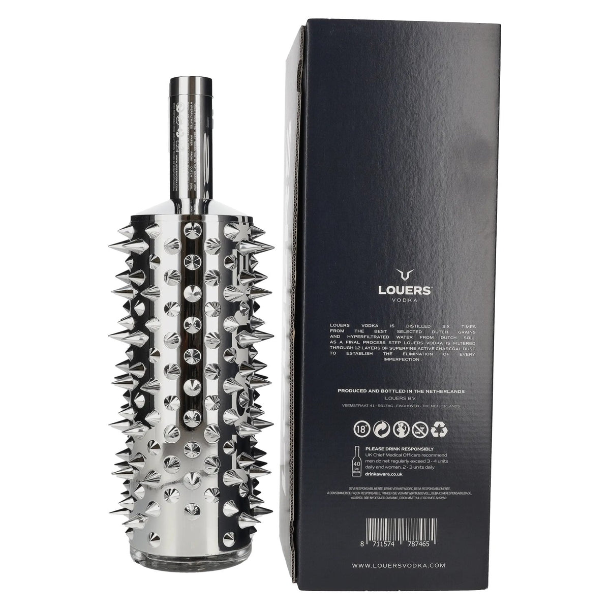 Louers Vodka 40% Vol. 1l in Geschenkbox mit LED Lichtsticker