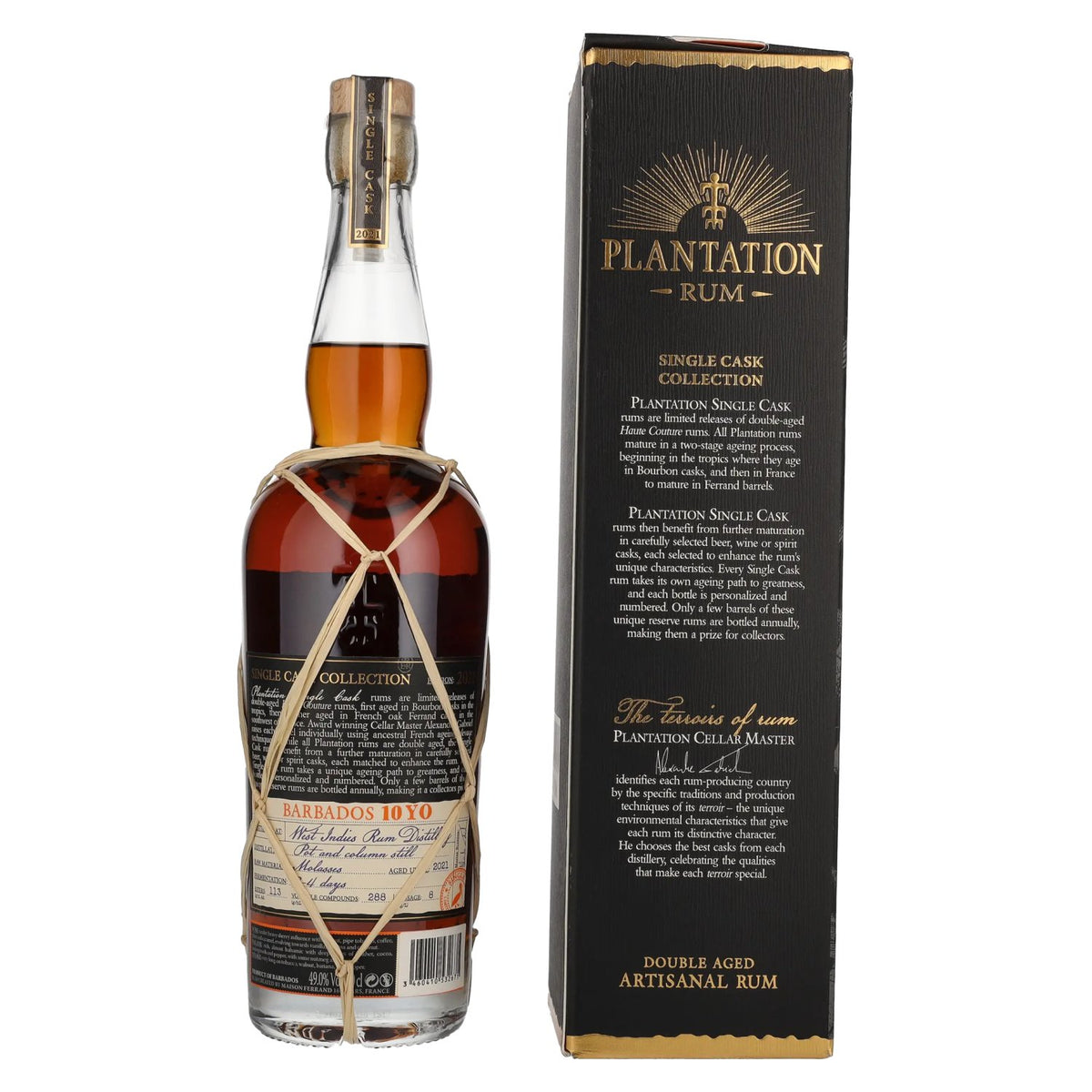 Plantation Rum BARBADOS 10 Years Old Oloroso Sherry Maturation Edition 2021 49% vol. 0,7 l in geschenkverpakking