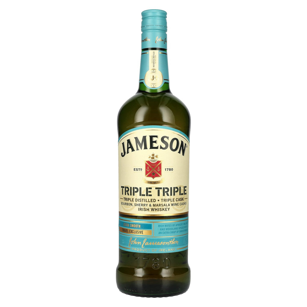 Jameson TRIPLE TRIPLE Marsala Cask Irish Whiskey, édition exclusive pour les voyages, 40 % vol., 1 l