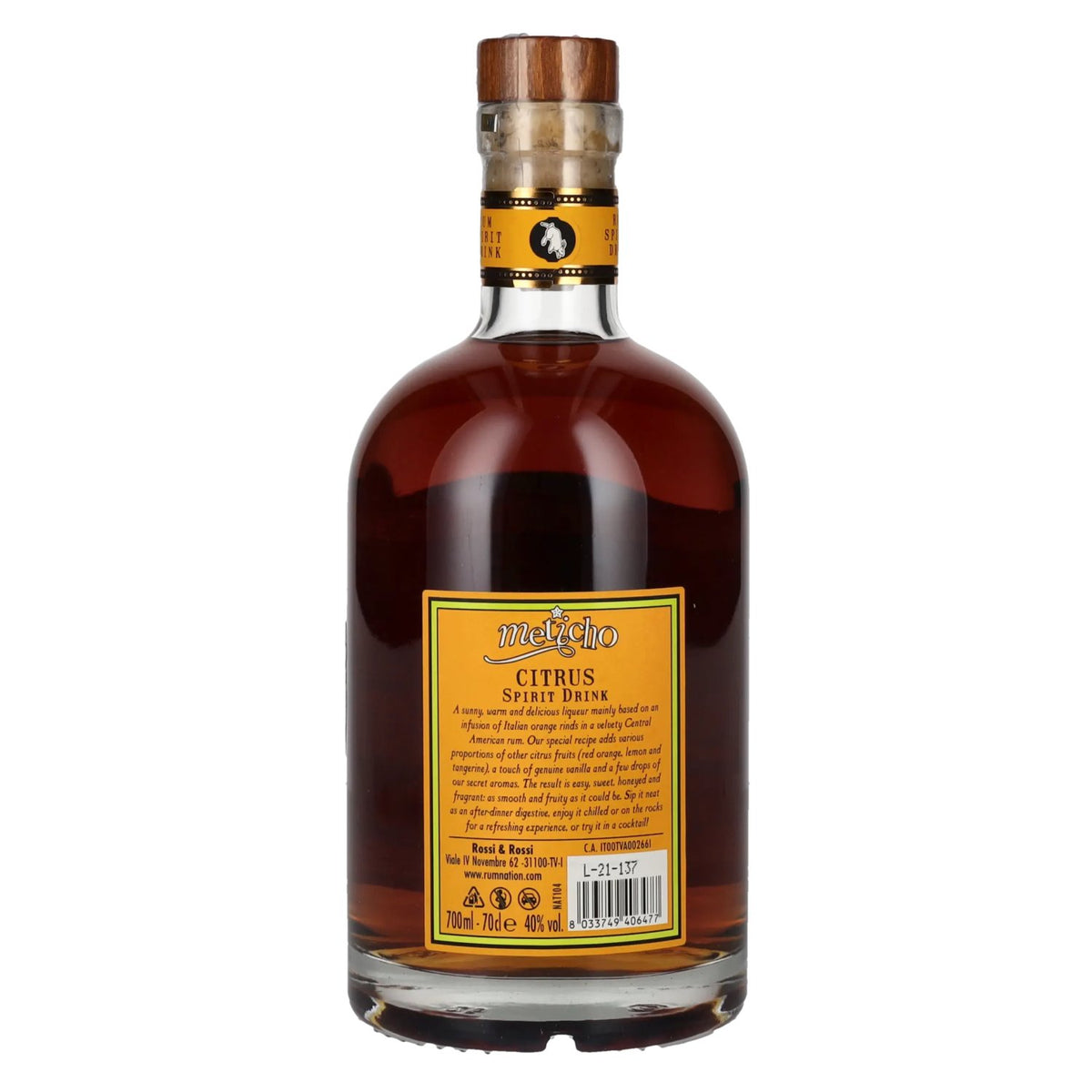 Rum Nation Meticho Rum &amp; Citrus 40% vol. 0,7 l