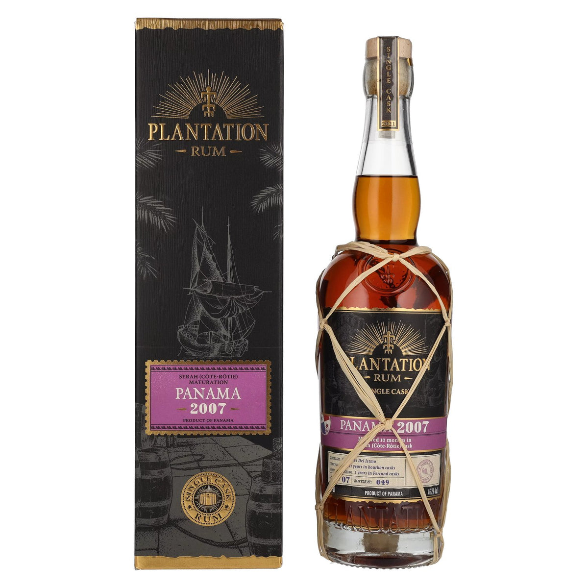 Plantation Rum PANAMA 2007 Syrah Cask Maturation Edition 2021 46.2% vol. 0.7 l in a gift box
