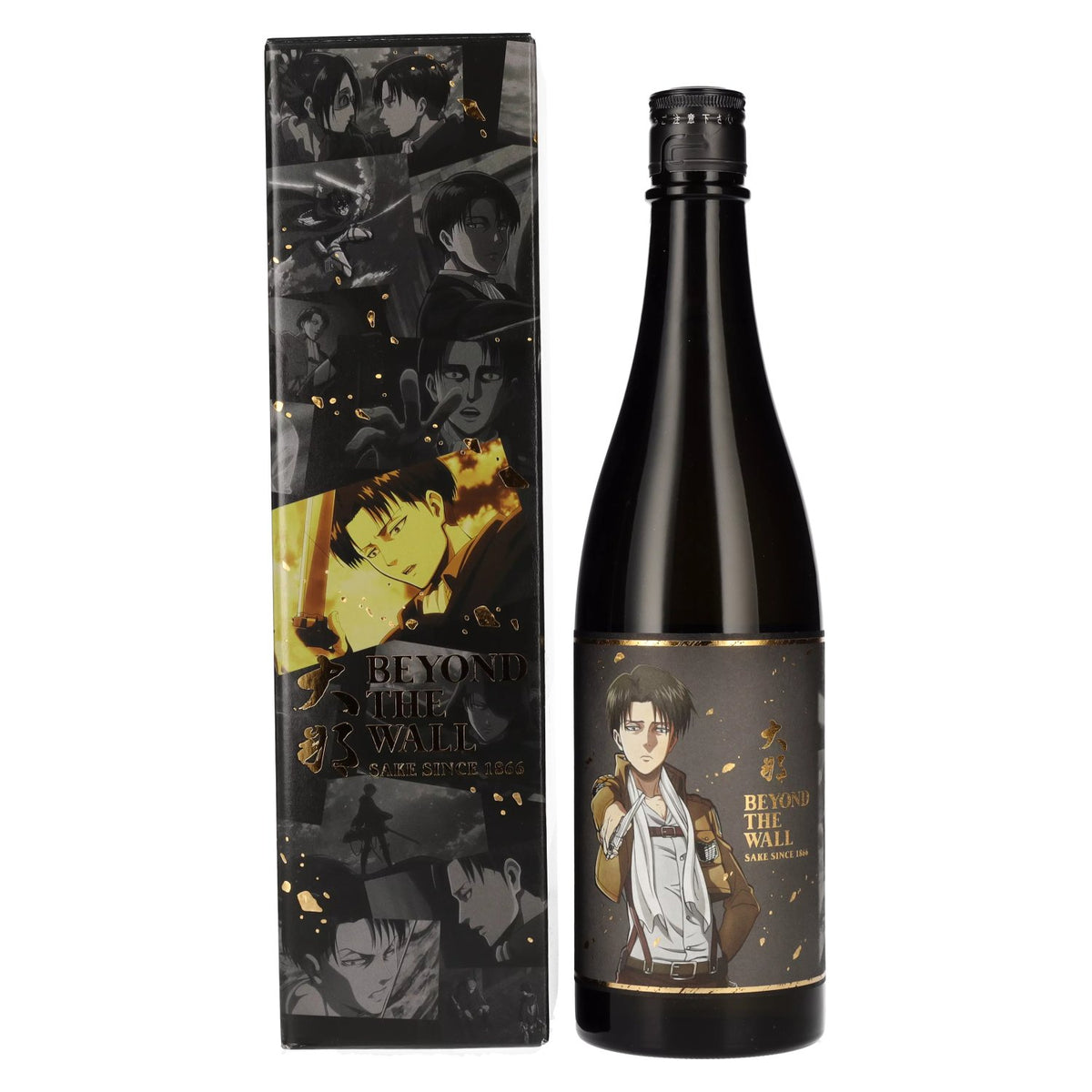 Attack on Titan x Beyond the Wall LEVI Model Japanese Sake 15% Vol. 0,72l in gift box