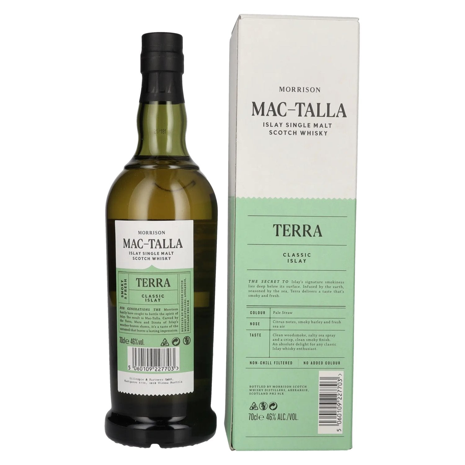 Mac-Talla Morrison TERRA Classic Islay Single Malt Scotch Whisky 46% vol. 0,7l en coffret cadeau