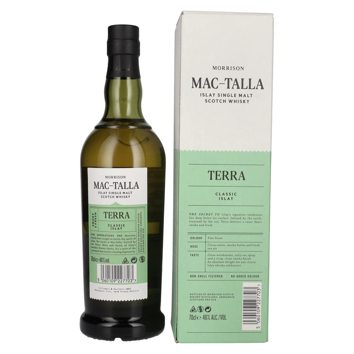 Mac-Talla Morrison TERRA Classic Islay Single Malt Scotch Whisky 46% Vol. 0,7l in Geschenkbox