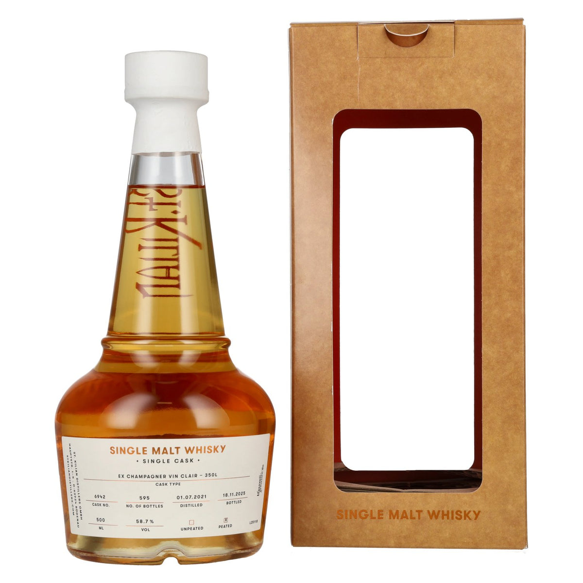 St. Kilian EX CHAMPAGNER VIN CLAIR Single Cask Malt Whisky 58,7% Vol. 0,7l in gift box