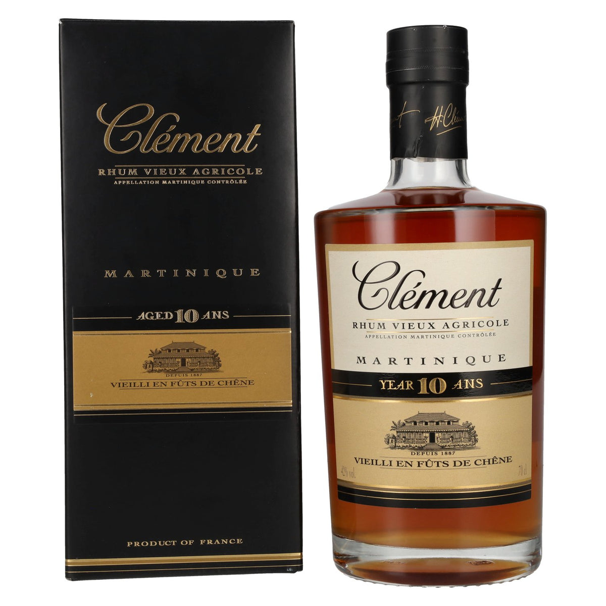 Clément Rhum Vieux Agricole 10 Ans 42% Vol. 0,7l in geschenkverpakking
